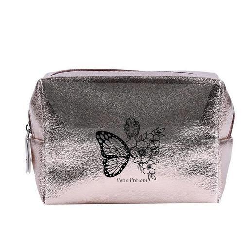 Grande trousse de maquillage Rose gold pochette Femme papillon pers... on Productcaster.