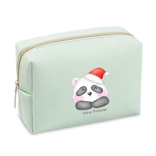 Grande trousse de maquillage Vert pastel pochette Panda de noel per... on Productcaster.