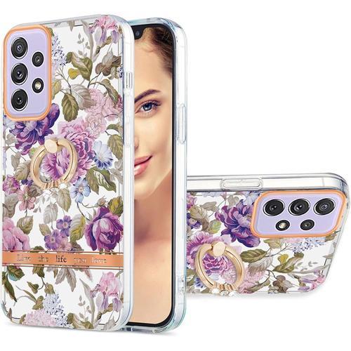 Han Coque Pour Samsung Galaxy A73 5g, Étui Coque Silicone Fleur Mot... on Productcaster.