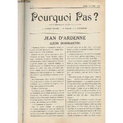 Pourquoi Pas ? Gazette Hebdomadaire - N°18, Jeudi 18 Août 1910 -Jea... on Productcaster.