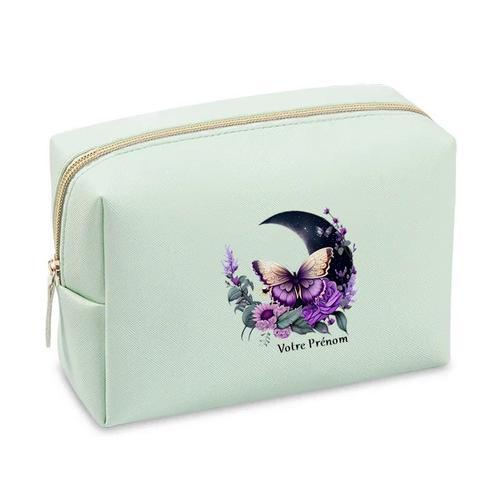 Grande trousse de maquillage Vert pastel pochette Papillon lune per... on Productcaster.