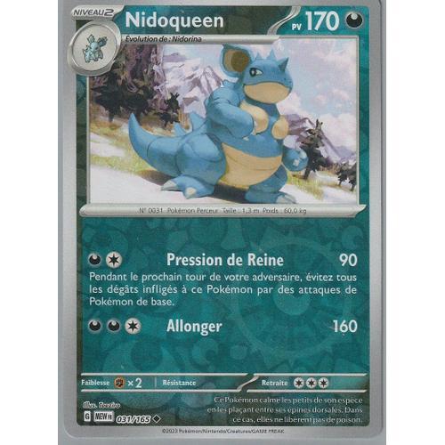 Carte Pokémon - Nidoqueen - 031/165 - Reverse - Ev3,5 151 Mew on Productcaster.