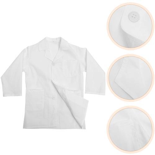 Blanc - Blouse De Laboratoire Pour Enfant, Costume Imbibé Réutilisa... on Productcaster.