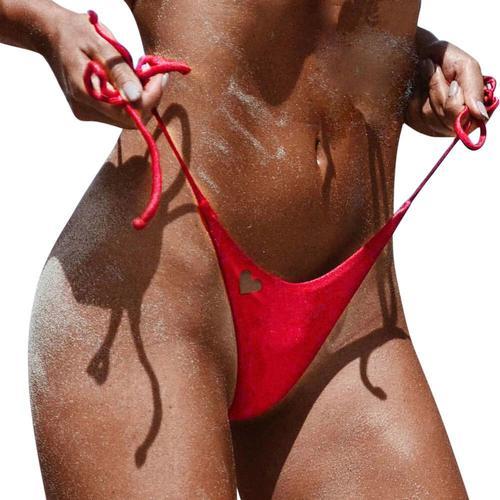 Maillot De Bain Brésilien Sexy Pour Femmes,Bikini,Dos En T,C¿Ur D'a... on Productcaster.