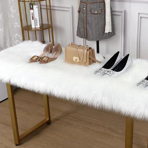 Trintion Faux Fur Lambskin Faux Sheepskin Rug Decorative Fur Table ... on Productcaster.