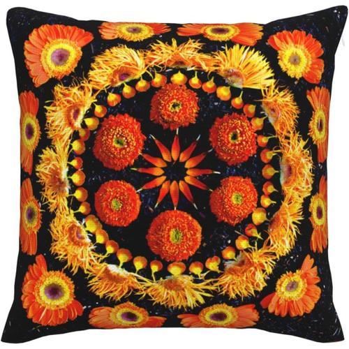 Nouvelles Fleurs Mandalas Imitation Lin Housses De Coussin Taie D'o... on Productcaster.