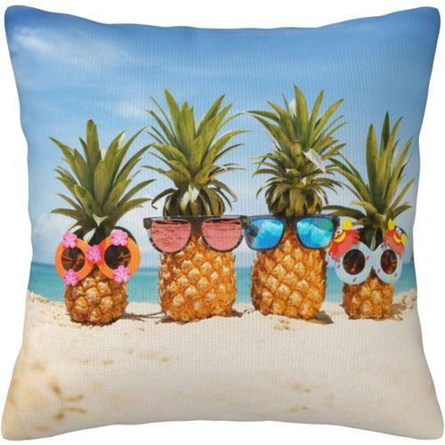 Housse De Coussin Imprimée Ananas Plage Océan, Taie D'oreiller Déco... on Productcaster.