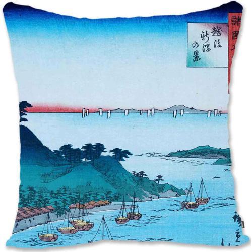 Housse De Taie D'oreiller Décorative Japonaise Ukiyo-E Seascape Art... on Productcaster.