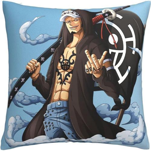 Anime One Piece Trafalgar D. Housse De Coussin Avec Fermeture Éclai... on Productcaster.