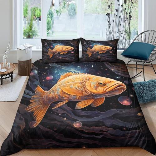 Ensemble De Housse De Couette Art Fish, Poisson Color¿¿, Couleur Fa... on Productcaster.