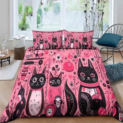 Ensemble De Housse De Couette Chaton De Dessin Anim¿¿ Queen, Lapin ... on Productcaster.