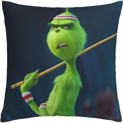 Housse De Coussin Douce The Grinch 45 X 45 Cm - Taie D'oreiller Car... on Productcaster.