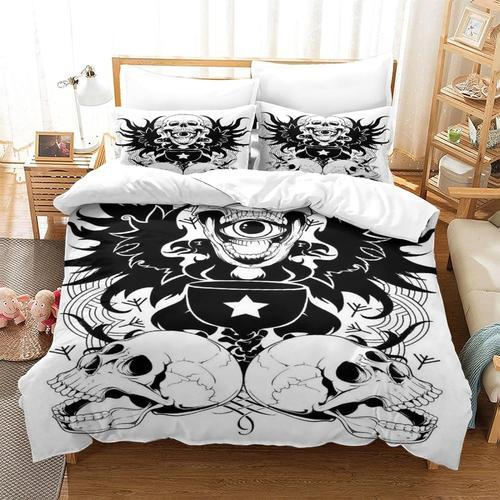 Art Skull 3d Imprim¿¿Art Skulls Artistic Skulls Housse De Couette H... on Productcaster.