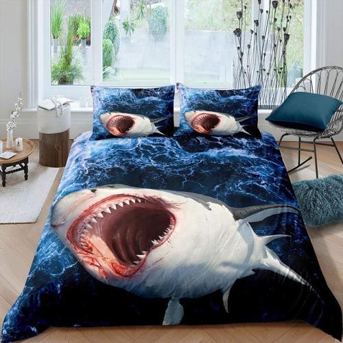 Housse De Couette Grand Requin, Requin Sautant, Animal De L'oc¿¿An ... on Productcaster.