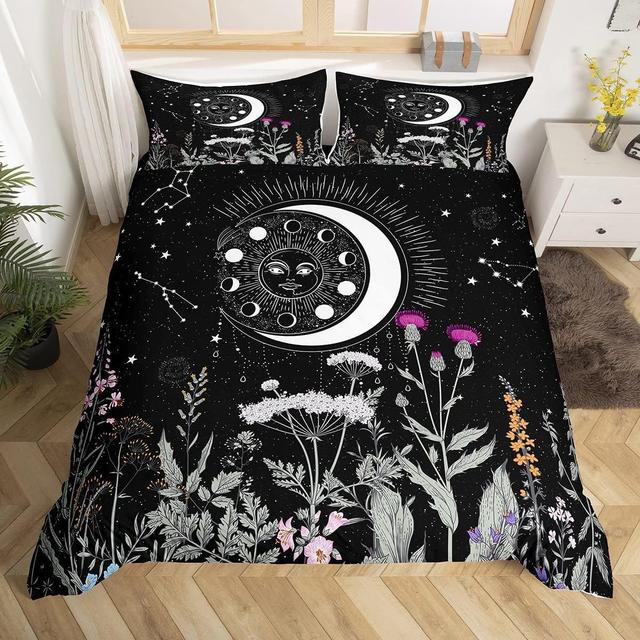 Parure De Lit Constellations Soleil Et Lune, Housse De Couette Pour... on Productcaster.