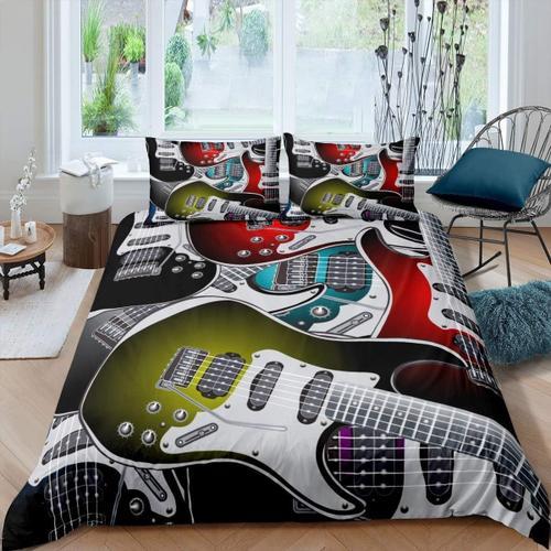 Housse De Couette Guitare Pour Gar?Ons Et Adolescents, Ensemble De ... on Productcaster.