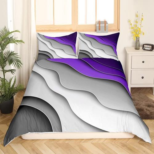 Parure De Lit Abstraite Ombr¿¿E, Violet, Gris, Blanc, Pour Hommes, ... on Productcaster.