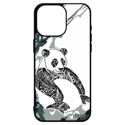 Coque Pour Iphone 15 Pro Max Silicone Panda Peinture Animaux Noir A... on Productcaster.