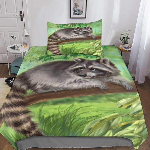 Raccoons D Imprimé Parure De Lit Et Taies D'oreiller De Literie Wil... on Productcaster.