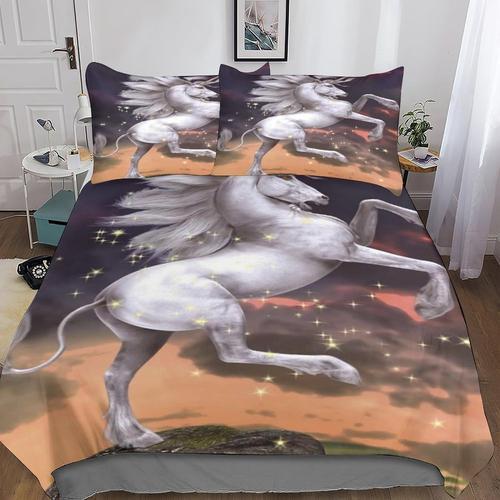 Unicorn Parures De Lit,D Imprimé Housse De Couette De Literie Anima... on Productcaster.