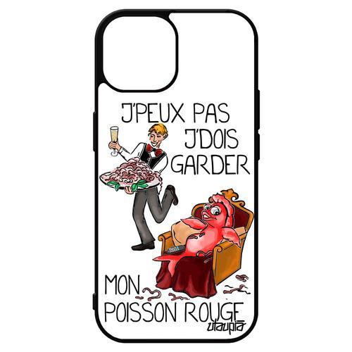 Coque Iphone 15 Silicone J'peux Pas J'dois Garder Mon Poisson Rouge... on Productcaster.