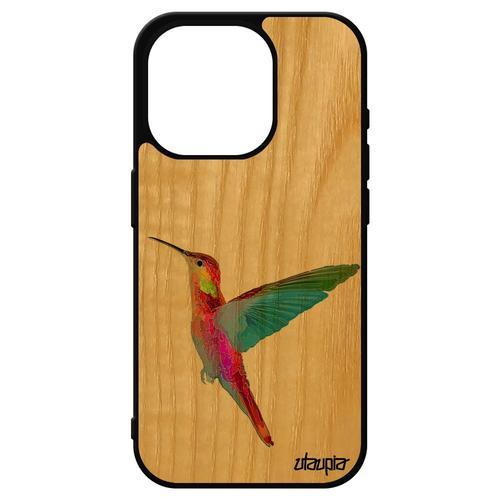 Coque Iphone 15 Pro En Vrai Bois Silicone Colibri Design Telephone ... on Productcaster.