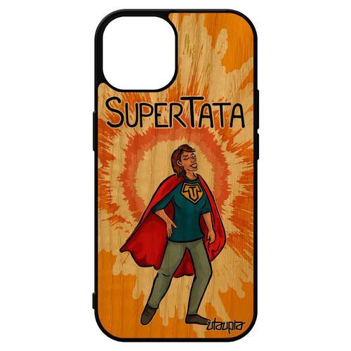 Coque Iphone 15 Bois Silicone Super Tata De Protection Bd Enfant Te... on Productcaster.