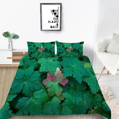 Housse De Couette Plante Verte Parure De Lit Adulte Avec Fermeture ... on Productcaster.