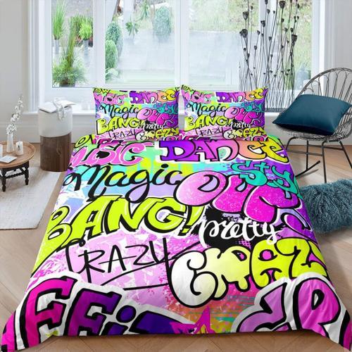 Housse De Couette ¿¿ Motif Graffiti, Ensemble De Literie D¿¿Coratif... on Productcaster.