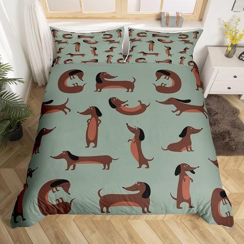 Teckel Literie Housse De Couette Enfants Mignon Saucisse Chiens Ens... on Productcaster.