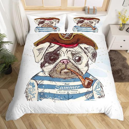 Housse De Couette Pour Enfants, Carlin Pirate, Chien, Dessin Anim¿¿... on Productcaster.