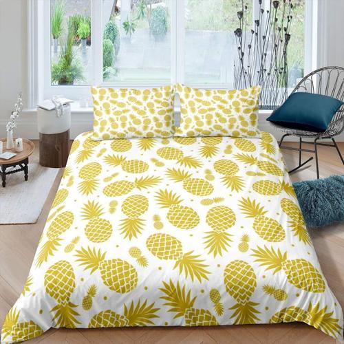 Ensemble De Literie ¿¿ Motif D'ananas Frais, Housse De Couette Pour... on Productcaster.