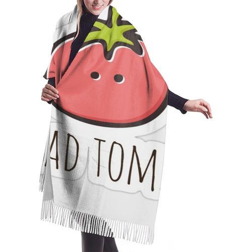 Je T'aime De Ma Tête Écharpe Tomates Pour Femmes Frange Enveloppeme... on Productcaster.