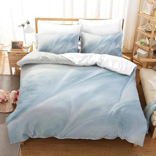 Ensemble De Literie Bleu, Housse De Couette En Microfibre Douce Ave... on Productcaster.