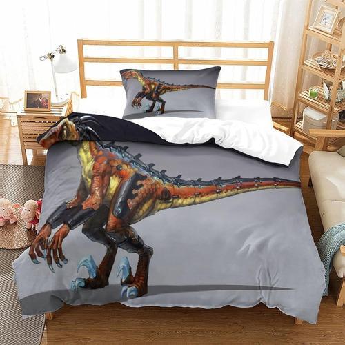 Housse De Couette Imprimee Dinosaure, Ensemble 3 Pieces, Housse De ... on Productcaster.