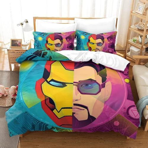 Iron Man Housse De Couette Avengers Ensembles De Literie Imprimes A... on Productcaster.