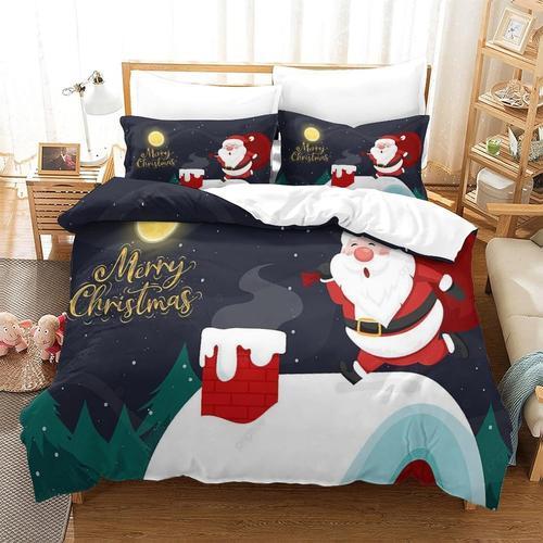 Housse De Couette De Xmas, Ensemble De Literie Aldult Santa Claus E... on Productcaster.