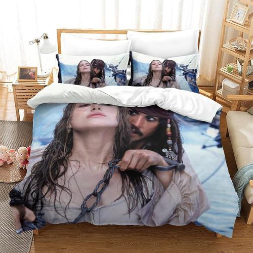 Pirates Des Cara?Bes Parure De Lit 3 Pieces Avec Housse De Couette ... on Productcaster.