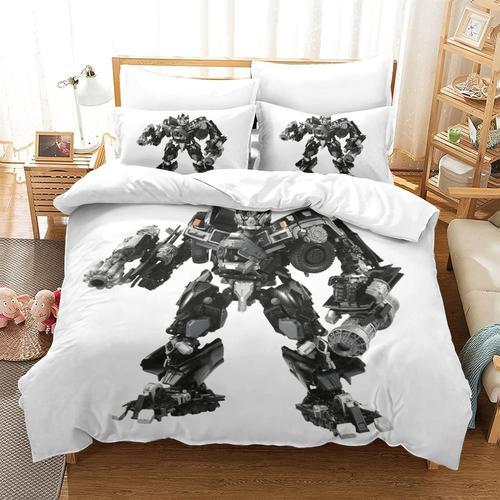 Transformers Parure De Lit 3 Pieces Avec Fermeture Eclair, Housse D... on Productcaster.