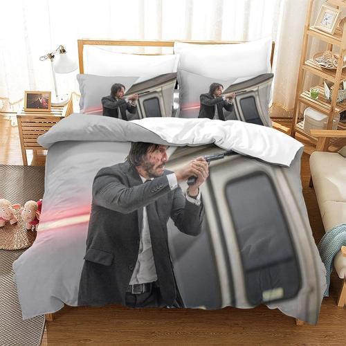 John Wick Chapter Housse De Couette Film Comics Star Parure De Lit ... on Productcaster.