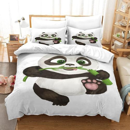 Panda Pour Housse De Couette, Parure De Lit 3 Pieces Pour Adolescen... on Productcaster.