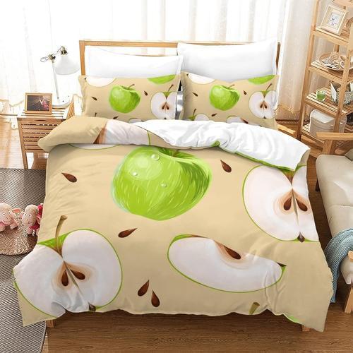 Ensemble De Literie Imprime Motif Fruits, Housse De Couette, Pour E... on Productcaster.