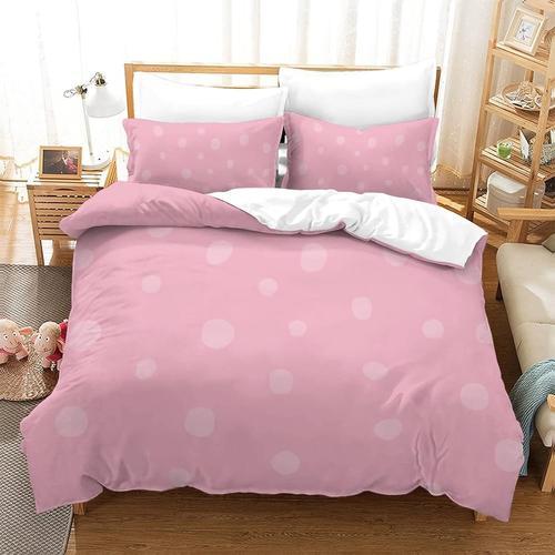 Ensemble De Literie Rose, Housse De Couette En Microfibre Douce Ave... on Productcaster.