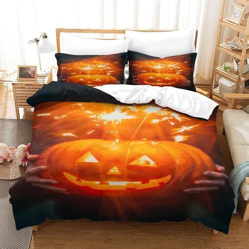 Parure De Lit Halloween 3 Pieces, Housse De Couette Pour Filles, Ga... on Productcaster.