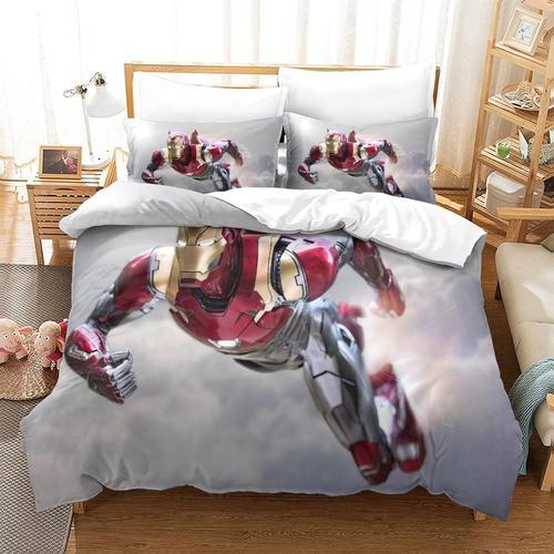 Iron Man ¿C Housse De Couette Imprimee, Parure De Lit En Microfibre... on Productcaster.