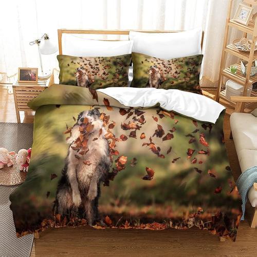 Collie Housse De Couette Animal Ensemble De Literie Facile D'entret... on Productcaster.