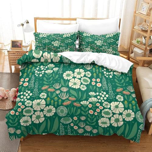 Housse De Couette Imprimee A Motif Floral 3 Pieces Avec Fermeture E... on Productcaster.