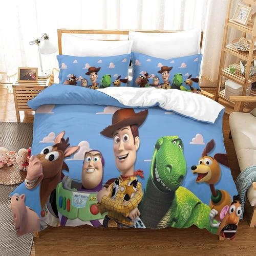 Parure De Lit Toy Story, Housse De Couette Avec Taie D'oreiller, En... on Productcaster.