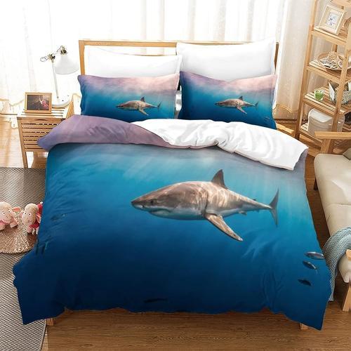 Parure De Lit Requin, Confortable, Super Douce Et Avec Taie D'oreil... on Productcaster.