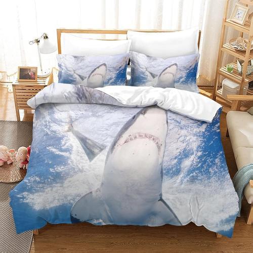 Parure De Lit Requin, Confortable, Super Douce Et Avec Taie D'oreil... on Productcaster.